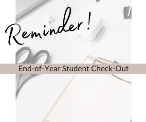  End of Year Check Out